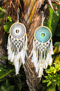 7" Crochet Dreamcatcher w/ Shell & Tassel