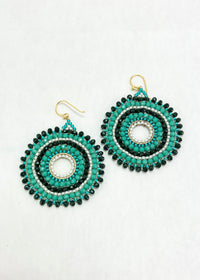 Thai Round Crystal Earrings