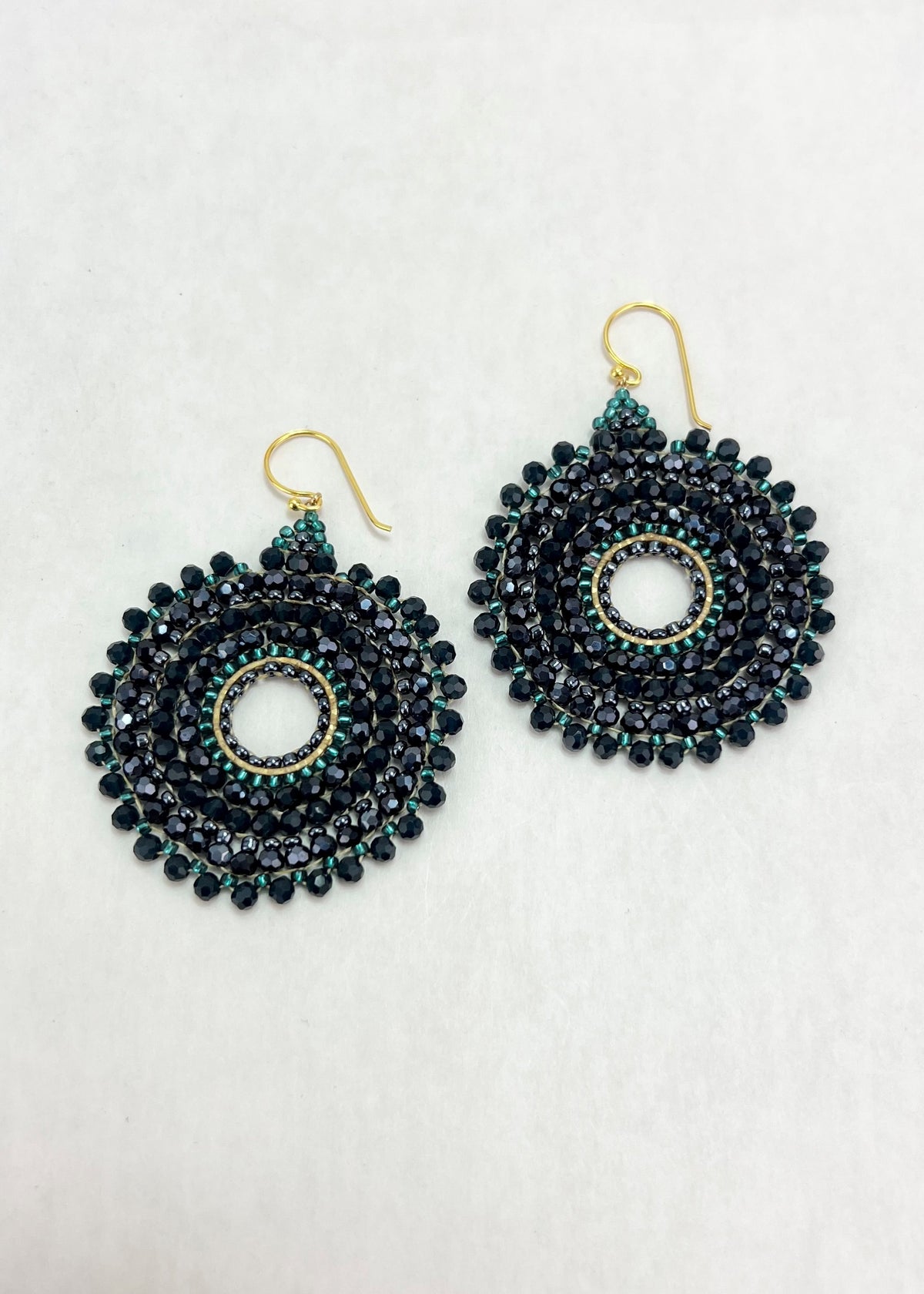 Thai Round Crystal Earrings