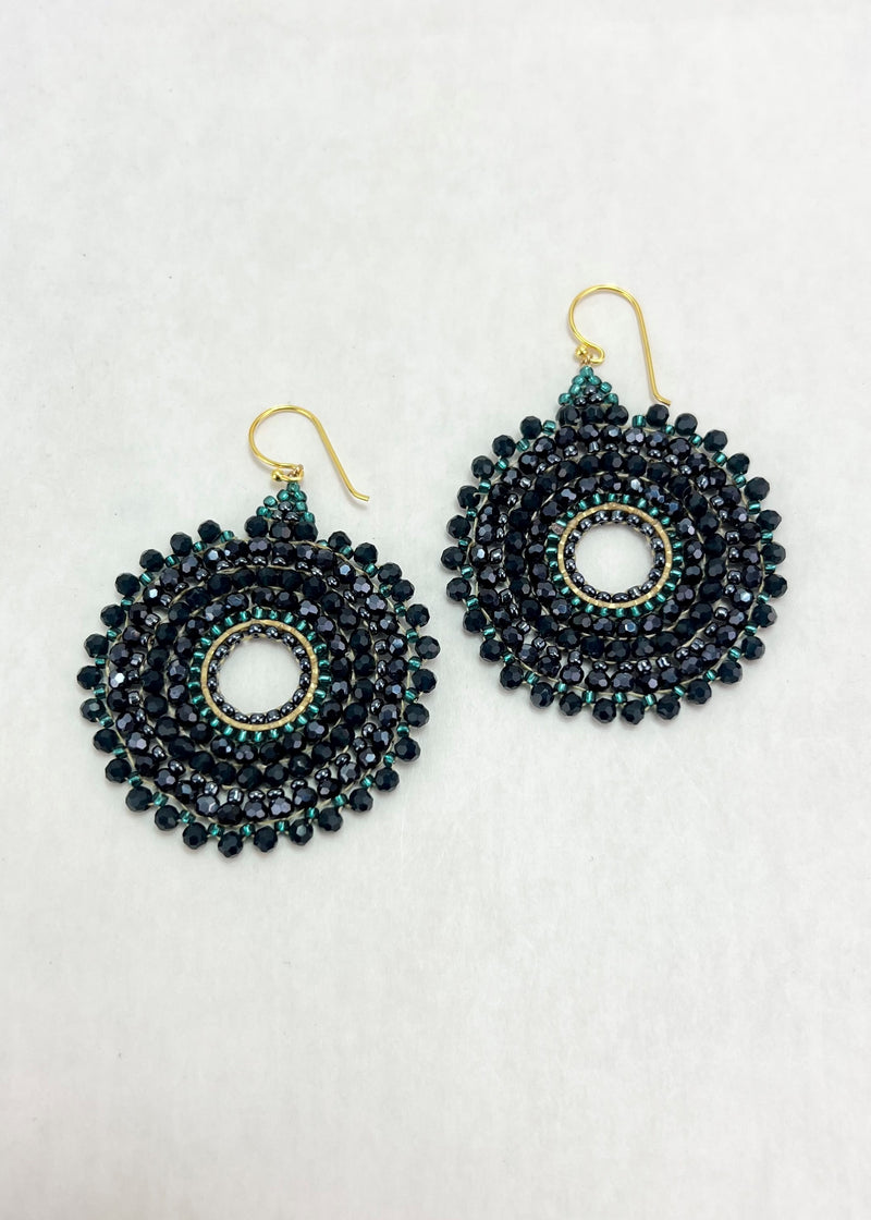 Thai Round Crystal Earrings