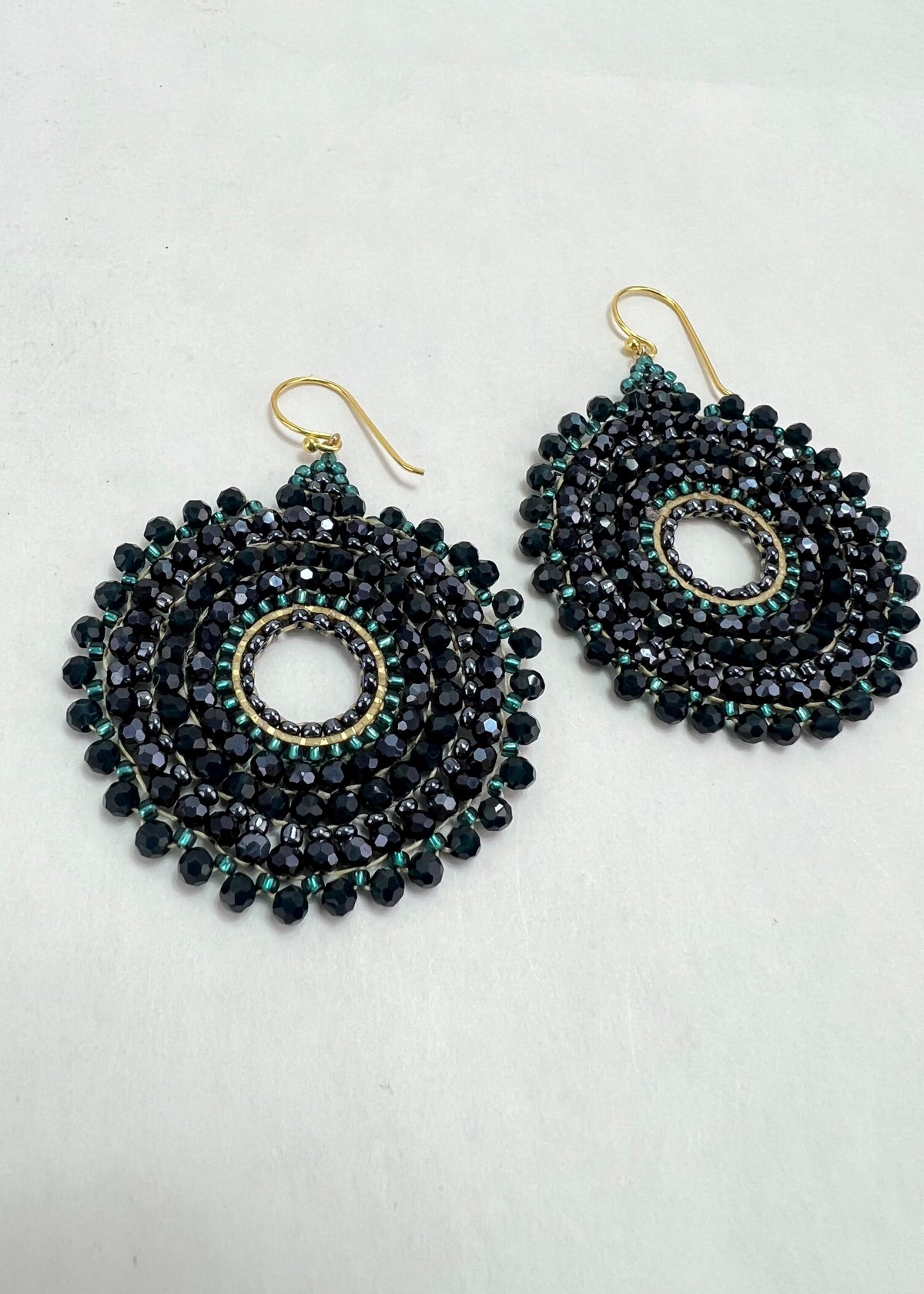 Thai Round Crystal Earrings