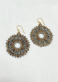 Thai Round Crystal Earrings