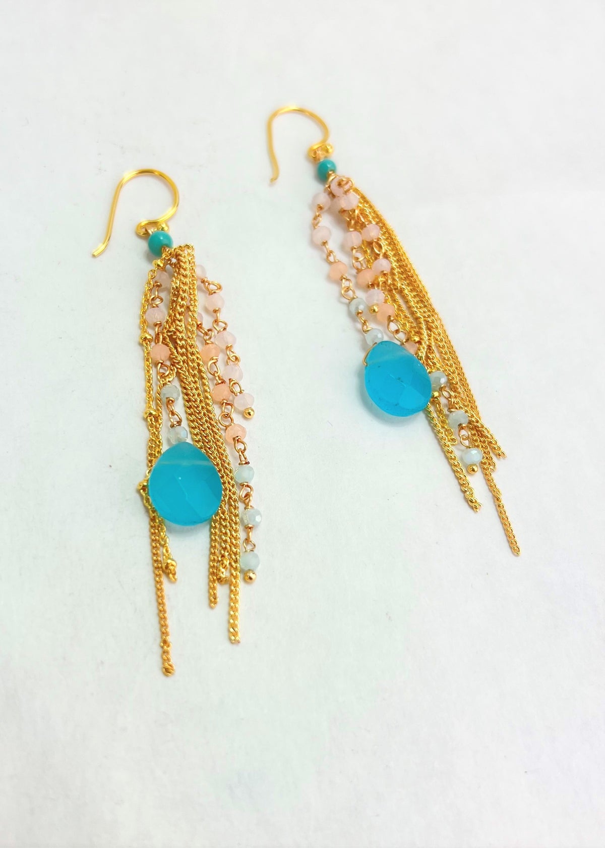 Thai Crystal & Fringe Earrings