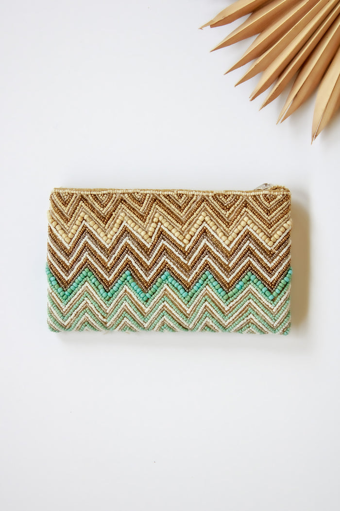 Saltwater Chevron Beaded Clutch | Shop Bali Queen