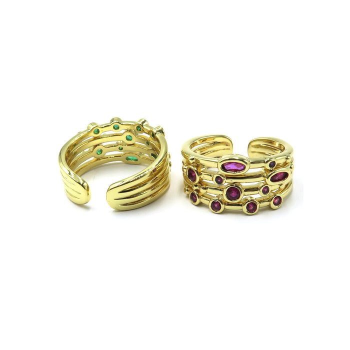 Gemstone Wave Statement Ring | Shop Bali Queen