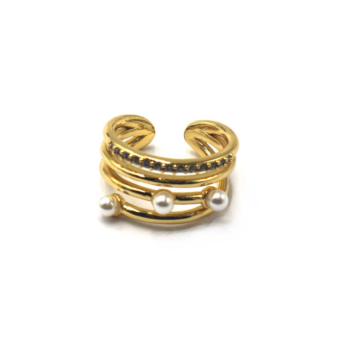 Pearl Bar Gold Ring | Shop Bali Queen
