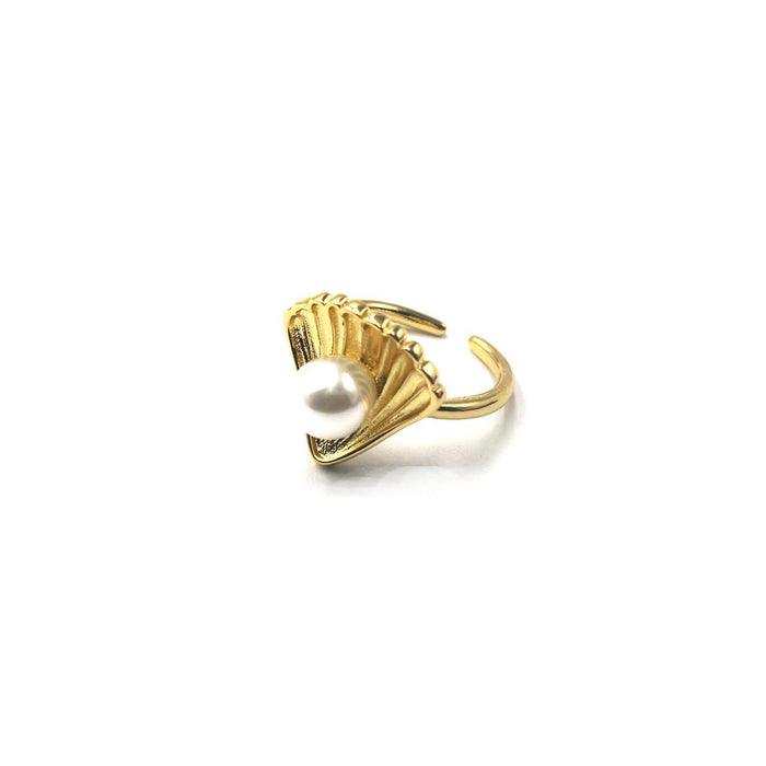 Shell Pearl Gold Ring | Shop Bali Queen