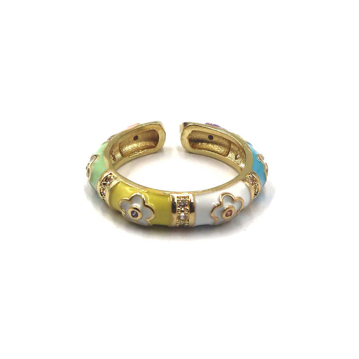 Pastel Bloom Enamel Ring | Shop Bali Queen