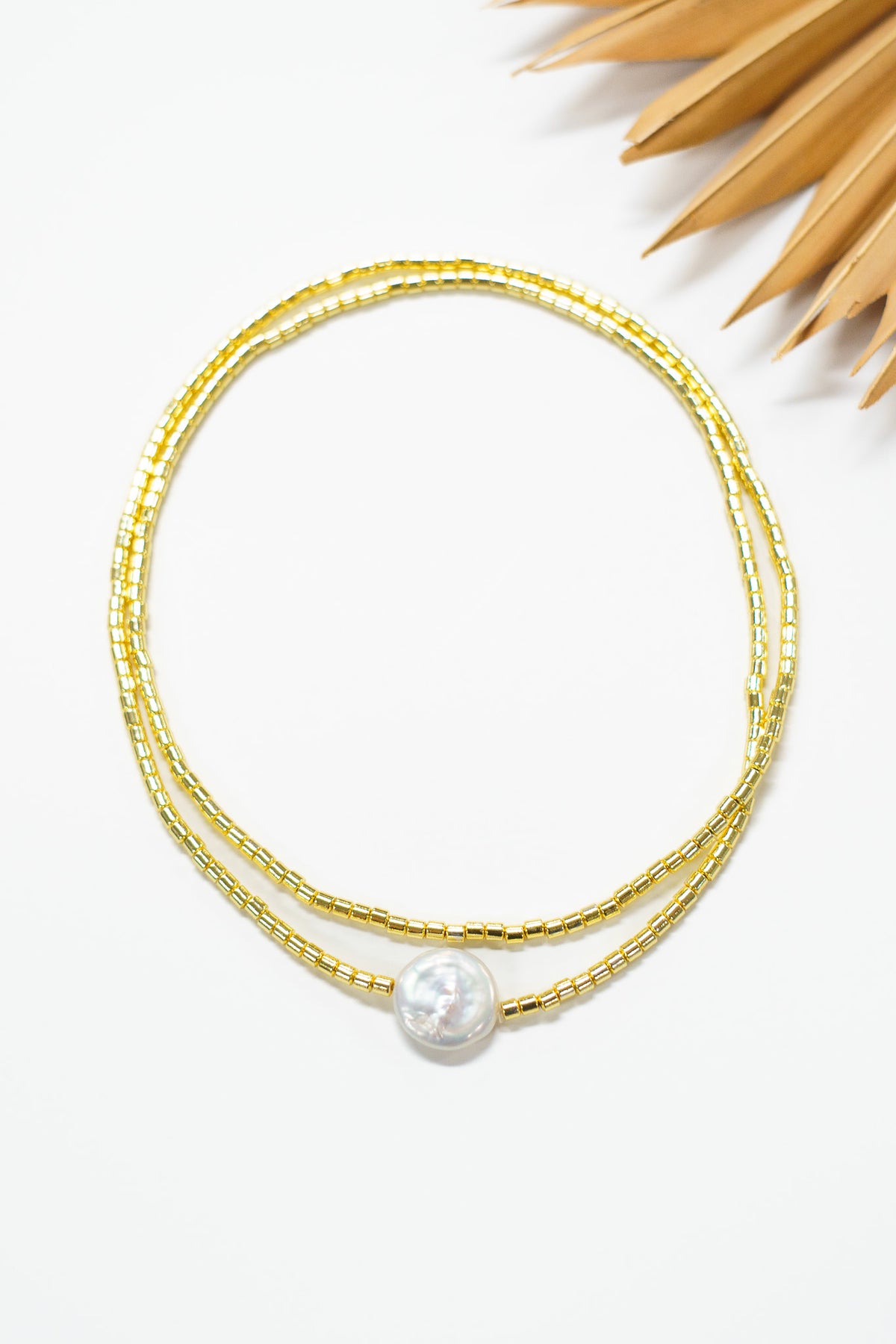Golden Pearl Wrap Bracelet | Shop Bali Queen