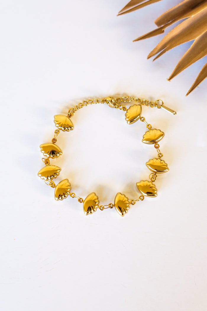 Golden Shell Cascade Bracelet | Shop Bali Queen