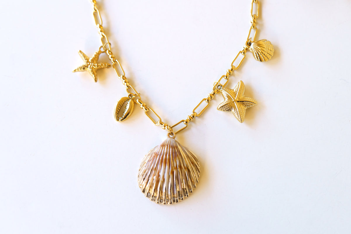 Golden Tide Shell Necklace | Shop Bali Queen