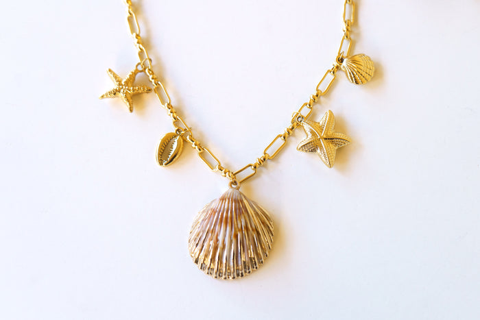 Golden Tide Shell Necklace | Shop Bali Queen