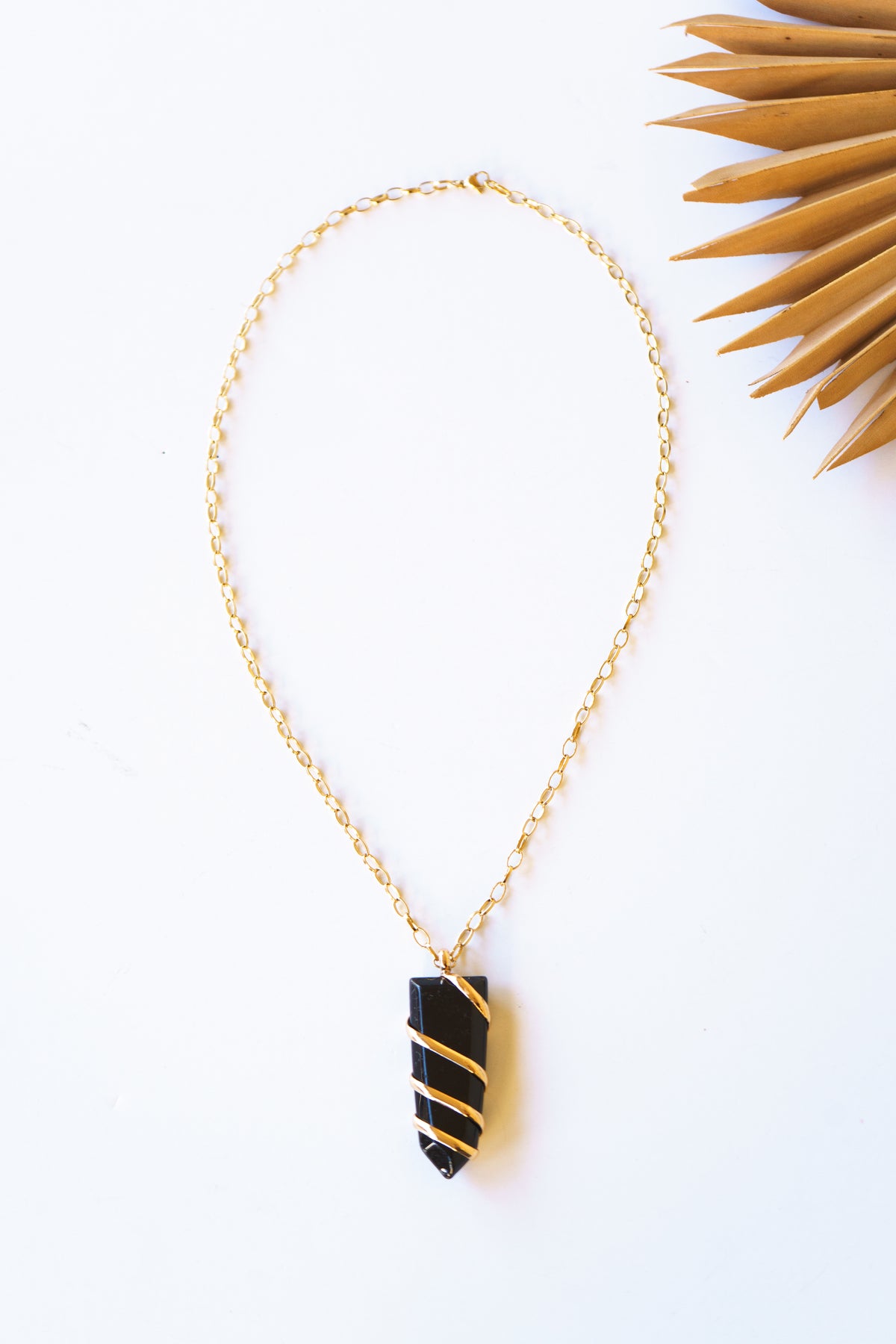 Obsidian Spiral Point Necklace | Shop Bali Queen