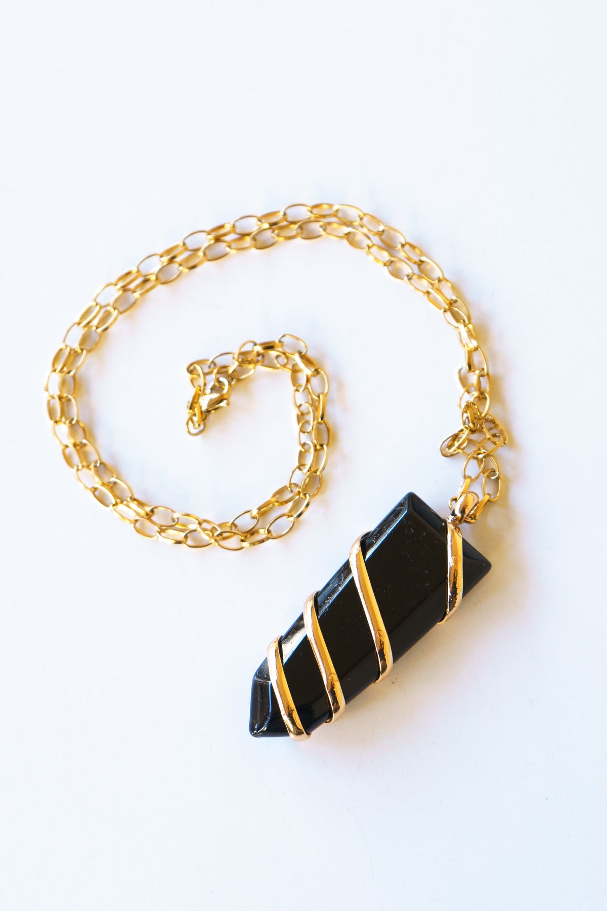 Obsidian Spiral Point Necklace | Shop Bali Queen
