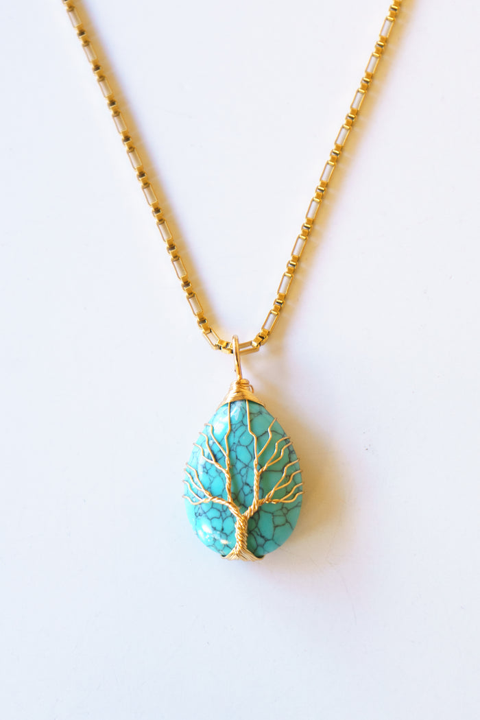 Tree of Life Gemstone Pendant Necklace | Shop Bali Queen