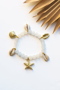 Shell and Starfish Stretch Bracelet | Shop Bali Queen