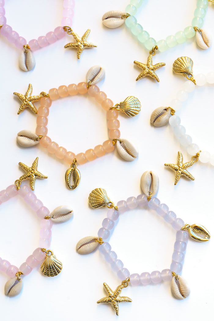 Shell and Starfish Stretch Bracelet