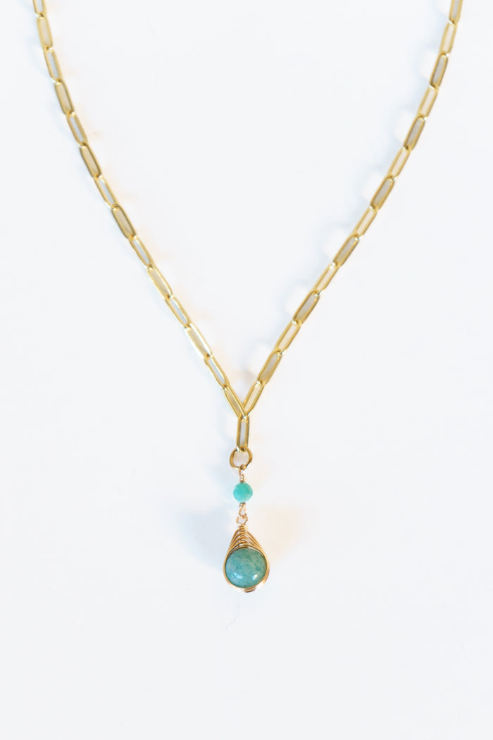 Sea Glass Drop Necklace | Shop Bali Queen