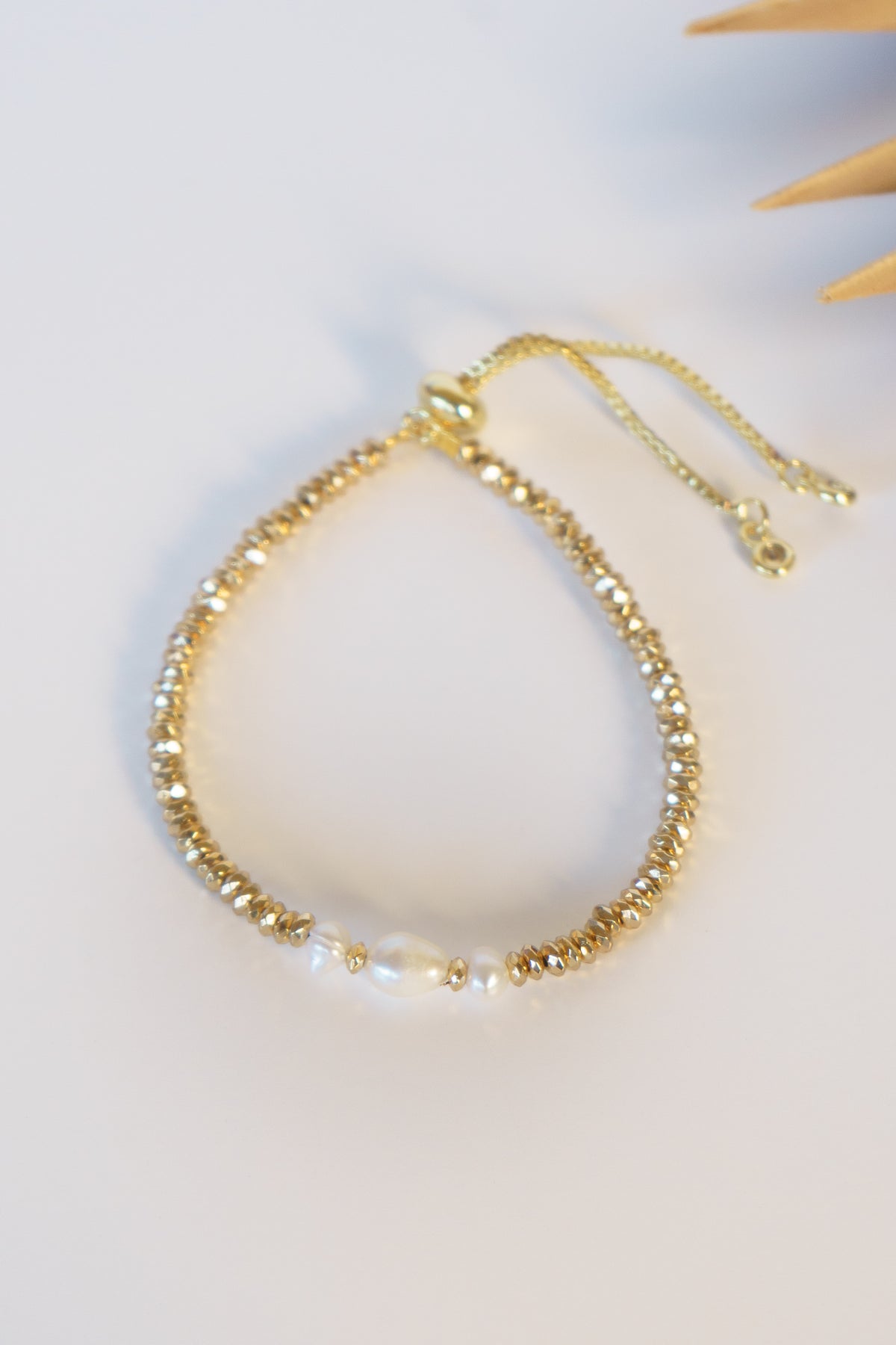 Gold Dust Pearl Pull Bracelet | Shop Bali Queen
