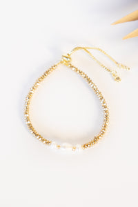 Gold Dust Pearl Pull Bracelet | Shop Bali Queen