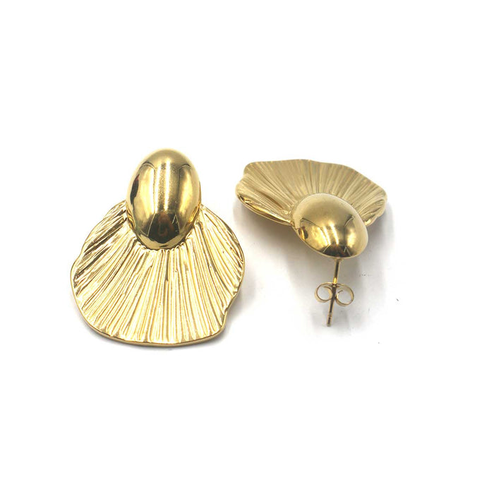 Shell Fan Stud Earrings | Shop Bali Queen