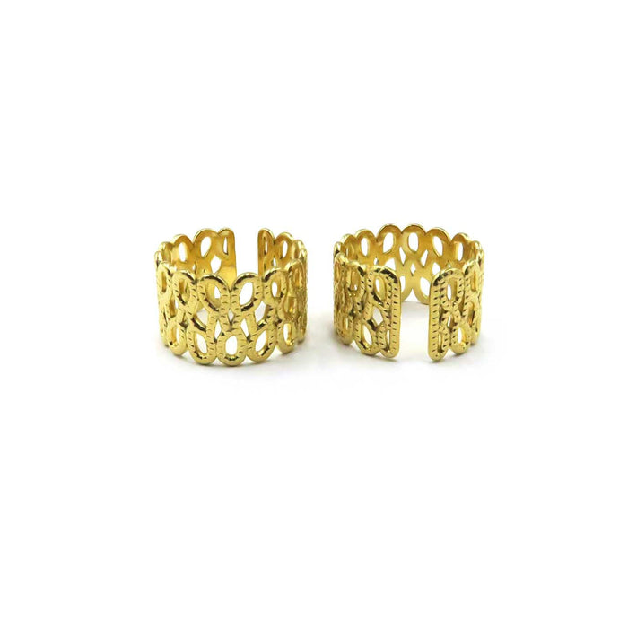 Golden Circle Cuff Ring
