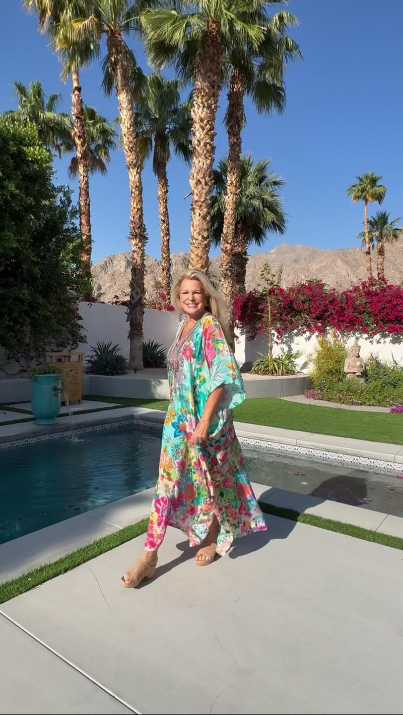 Bombay Jeweled Long Caftan