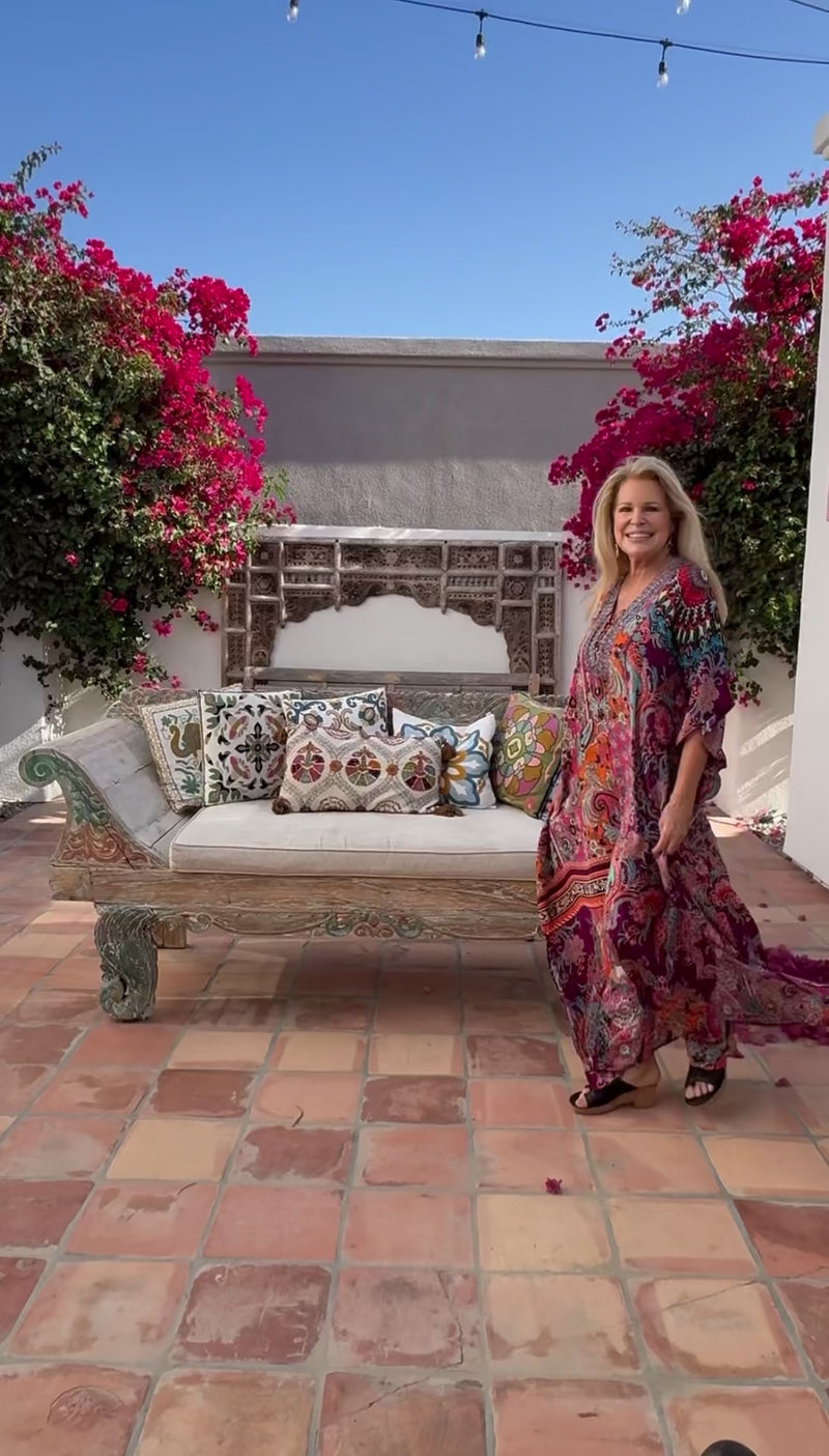 Bombay Jeweled Long Caftan