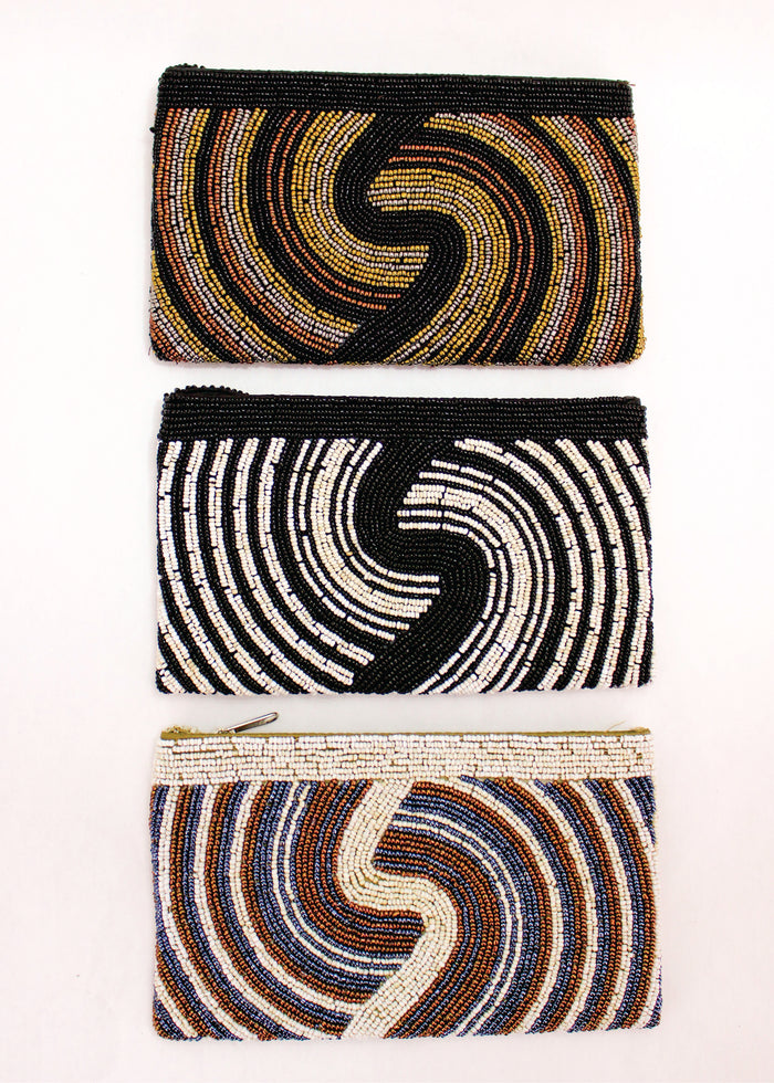 Medium Swirl Beaded Clutch