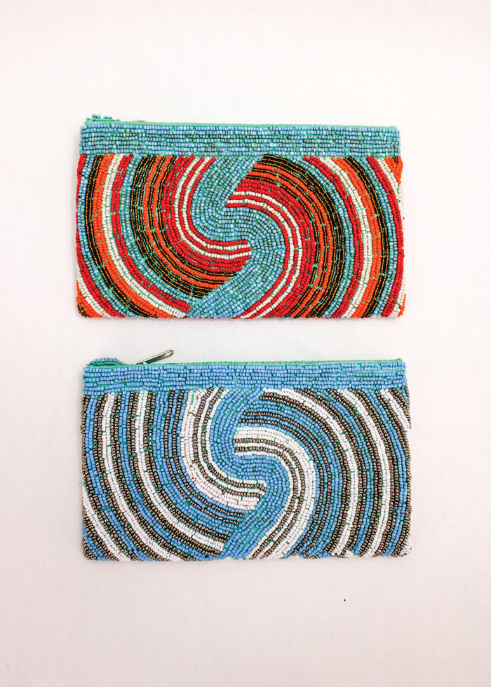 Medium Swirl Beaded Clutch