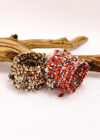 On The Cliffs Gemstone Beaded Cuff