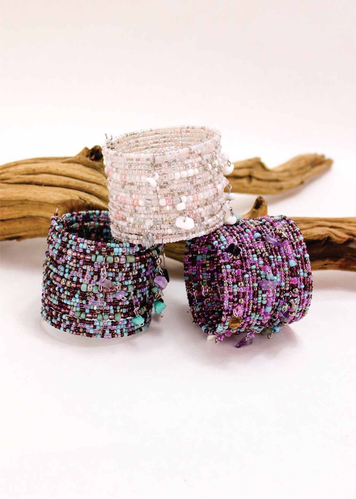 On The Cliffs Gemstone Beaded Cuff | Shop Bali Queen