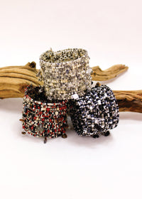 On The Cliffs Gemstone Beaded Cuff