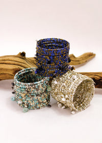 On The Cliffs Gemstone Beaded Cuff