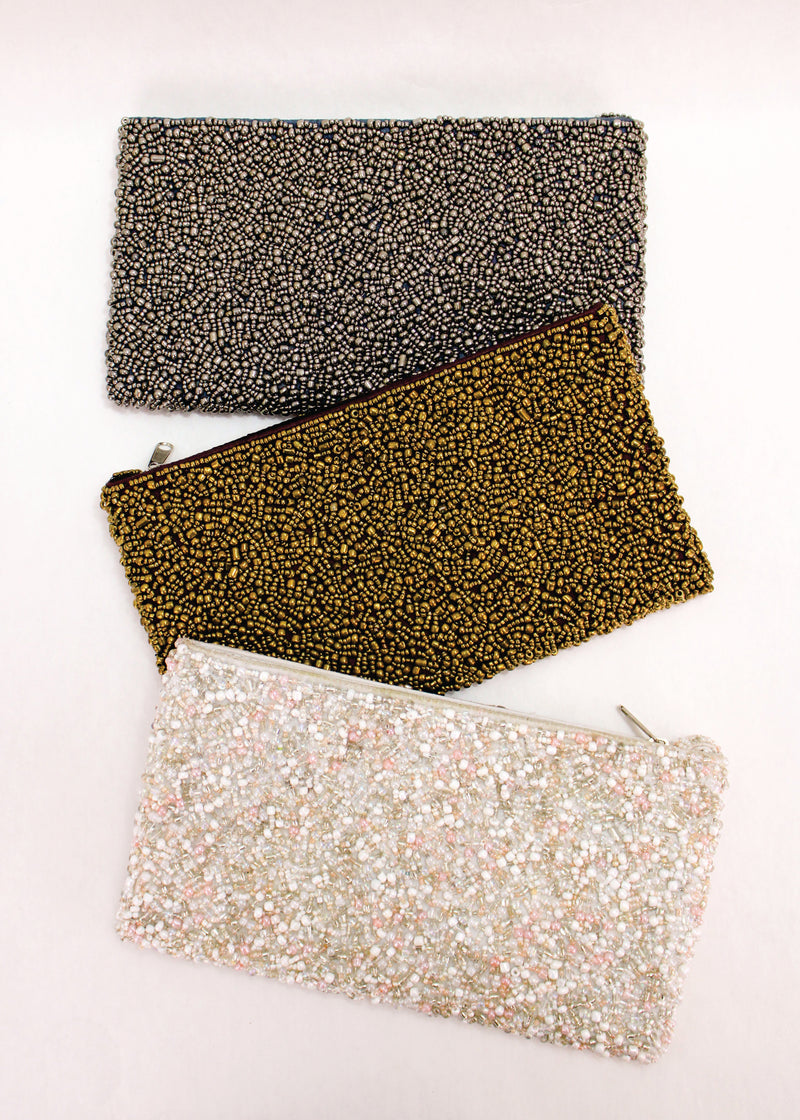 Pebbles Beaded Clutch