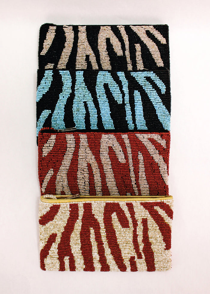 Zebra Beaded Clutch | Shop Bali Queen