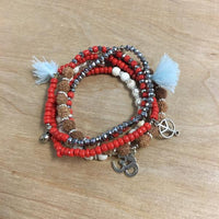Stretch Mala Wrap Charm Bracelet / Necklace