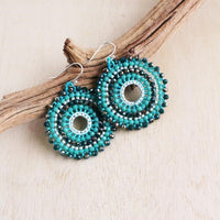 Thai Round Crystal Earrings