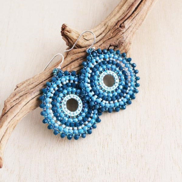 Thai Round Crystal Earrings
