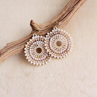 Thai Round Crystal Earrings