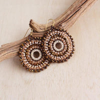 Thai Round Crystal Earrings