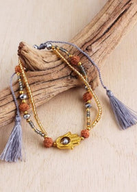 Golden Hamsa Pull Bracelet