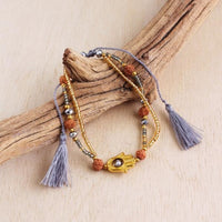 Golden Hamsa Pull Bracelet