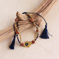 Golden Hamsa Pull Bracelet