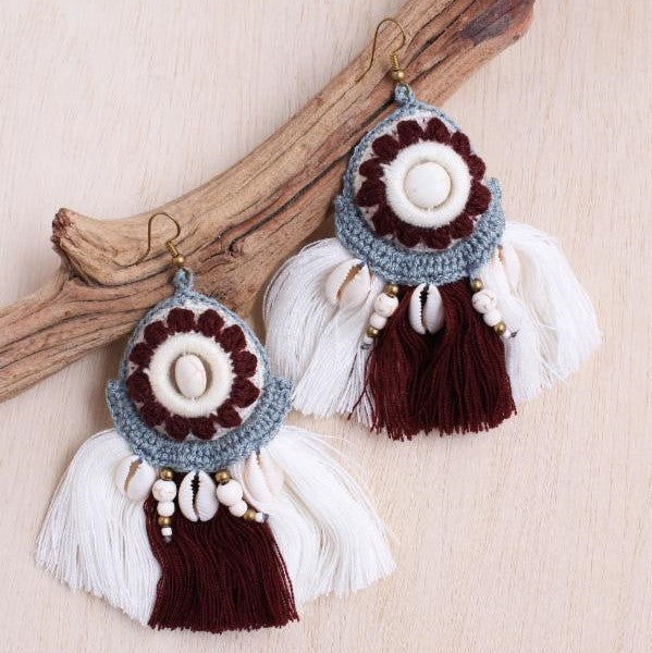 Crochet Fan Earrings | Shop Bali Queen