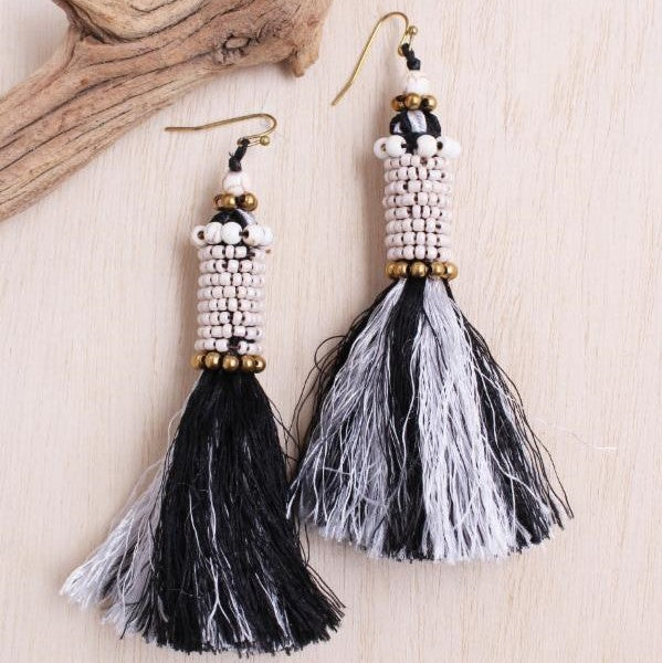 Beaded Tube Earring