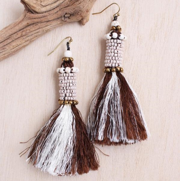 Beaded Tube Earring