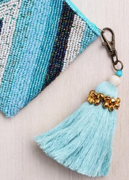 Golden Bells Tassel Keychain