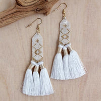 Brickstitch Tassel Earrings | Shop Bali Queen