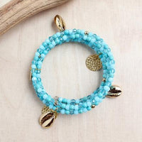 Thai Disc and Shell Coil Bracelet | Shop Bali Queen
